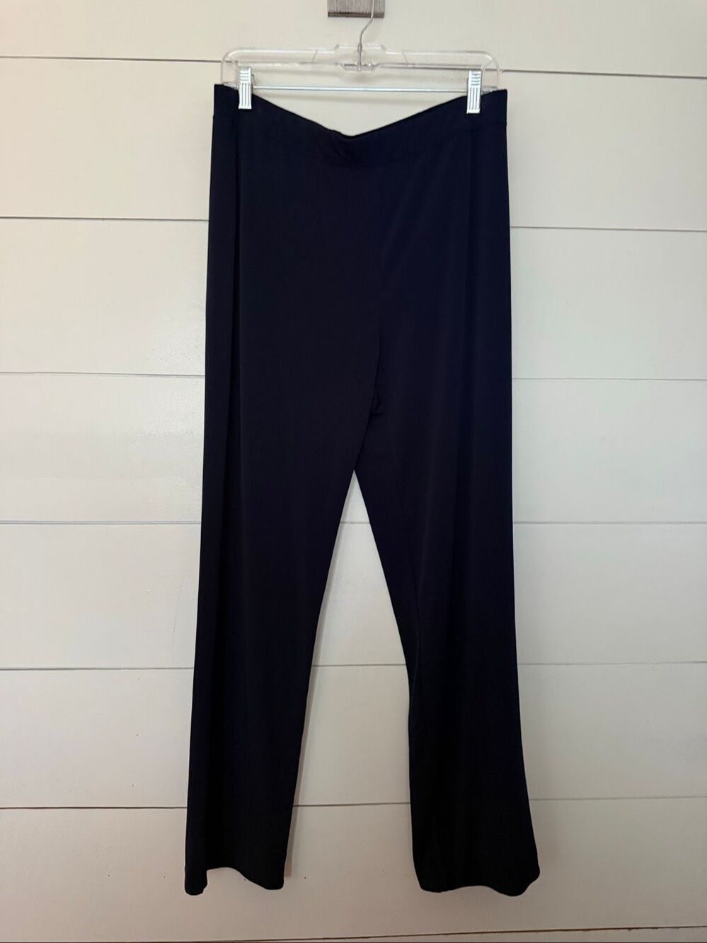 Susan Graver Women’s Medium Navy Blue Pull on Pants Wide Leg Stretchy